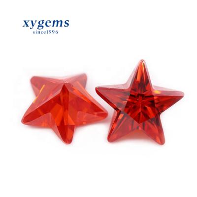 China Color Play Or Loose Cut Orange Zircon Fire Star Gemstone For Jewelry Making for sale