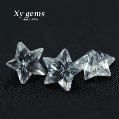 China Color Play Or Clear White Fire Star Cut Zircon CZ Stone for sale