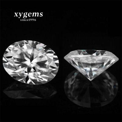 China Color Set Or Fire Xygems White Oval Shape Loose Synthetic Zircon Stones For Jewelry for sale