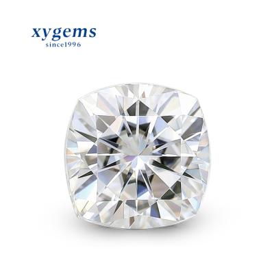 China Factory Price Super White Color Play Or Fire Cushion Cut Colorless VVS Moissanite Stone With GR Certificate for sale