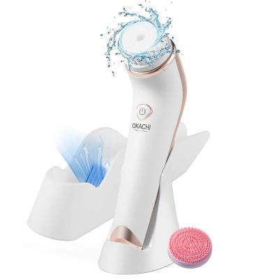 China DEEP CLEANSING Drop Shipping Facial Cleansing Brush , Face Exfoliator With 2 Brush Heads for sale