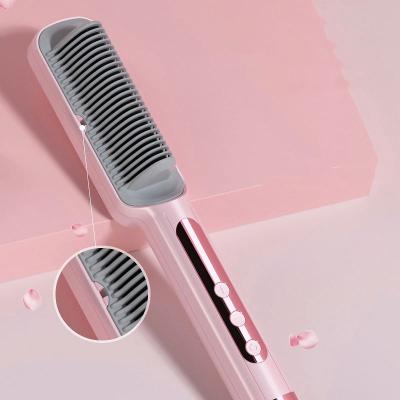 China Hot Air Multifunctional Electric Iron Hair Curler Fast Straightener Hair Styling Straight Hair Curler Dryer Brush Tool Hair Straightener Comb for sale