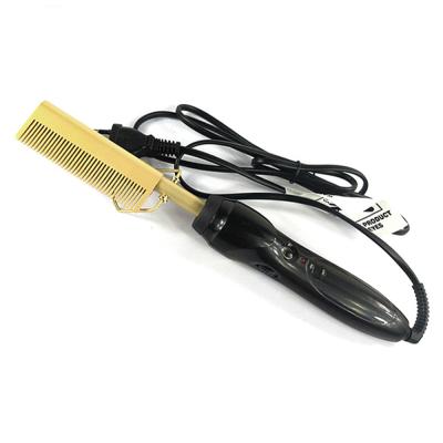 China Superwide Professional Golden Electric Hair Straightener, Hot Comb Flat Iron Hair Straightener Comb for sale