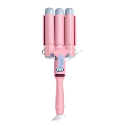 China Wholesale Safety Success 32mm Adjustable Hair Curler 3 Barrel Hair Curler Mermade Mermaid Hair Iron Hesitate for sale