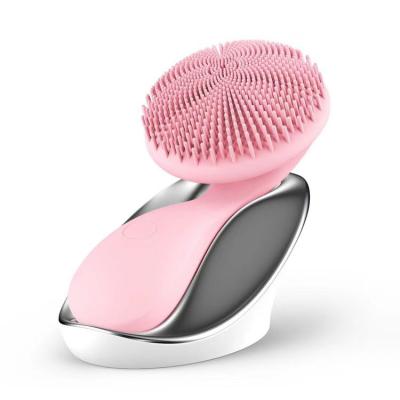 China DEEP CLEANSING Waterproof Sonic Silicone Design Skin Cleanser Spinning Brush Tool for Remove Acne Portable Deep Facial Cleansing Brush for sale