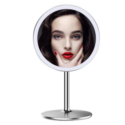 China New Design Lighted M3 Custom Aluminum Body Led Vanity Makeup Mirror Table Desk With Touch Sensor for sale