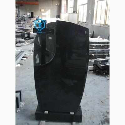 China Russia Country Headstones Wholesale Modern Designs Black Granite Tombstone Slabs Cemetery Monument Headstones for Graves for sale