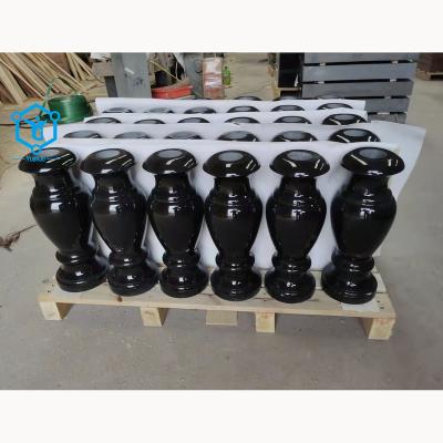 China Russia Country Absolute Black Granite Cemetery Flower Vases For Gravestone Tombstone for sale