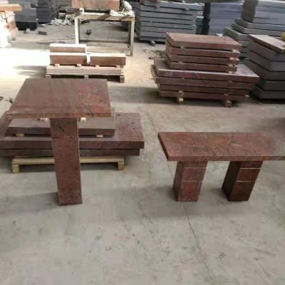 China Russia Country Cemetery usage granite table and bench for graveyard for sale