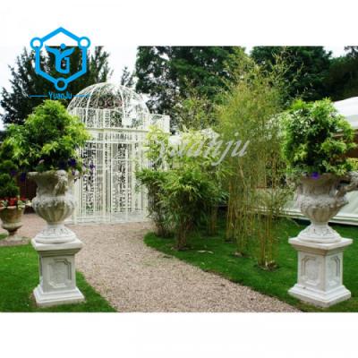 China Antirust Large Outdoor Backyard Wrought Iron Gazebo for Wedding Ceremony for sale