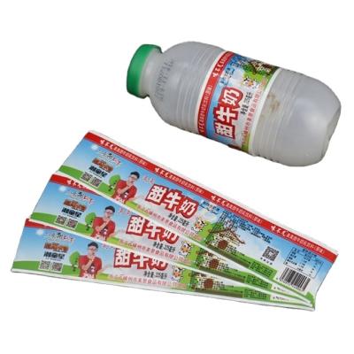 China Waterproof White Bopp Labels Pearl Opp Label For Natural Milk Bottle for sale