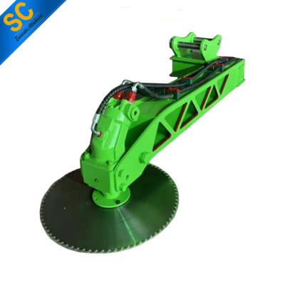 China Carved Tree Excavator Mounted Tree Saw Rotating Cutter Head For Cutting Limb for sale