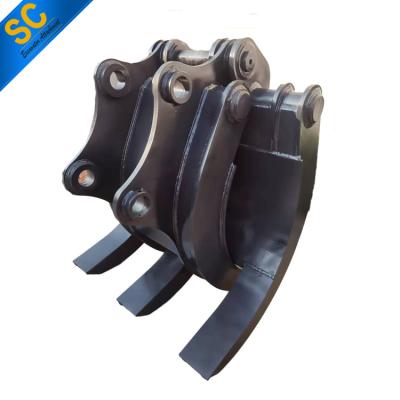 China 7-11Ton Excavators Hydraulic Excavator Rotation Grapple For PC130 Excavator for sale