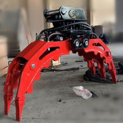 China 7-11Ton Excavators Log Grapple 20 Ton Rotating Mounted Excavator Forestry Machinery for sale