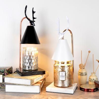 China Modern Aromatherapy Oven Candle Essential Oil Melting Wax Living Room Bedside Table Marble Desk Lamp for sale