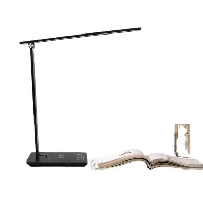 China Modern Led Eye Protection Reading Learning Folding Universal Long Arm Usb Charging Wireless Desk Lamp for sale