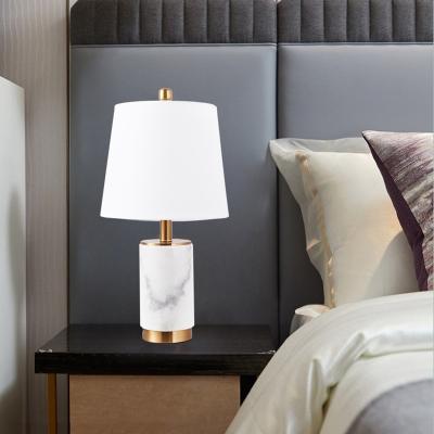 China Modern luxury living room lamp table light bedroom hotel marble creative post-modern minimalist bedside lamp for sale