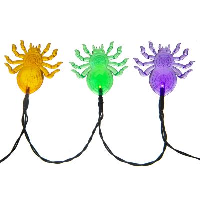 China Other Factory RGB Halloween Decoration Spider String Lights Battery Operated Solar Light String for sale