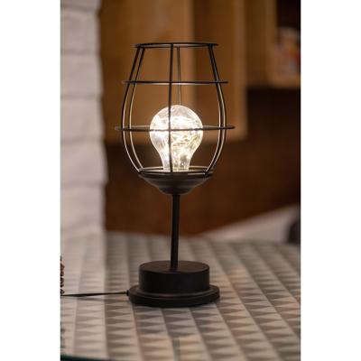 China Modern Antique Europe and America 11IN Night Metal 10L Night Light Table Lamp for Home Decorate for sale