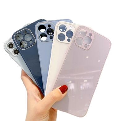 China Shockproof For iphone Glass Case Tempered Glass Cell Phone Case Back Cover For Iphone 11Pro Max for sale