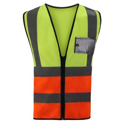 China Water proof double color vest reflective safety high visibility work wear PPE polyester chaleco for sale