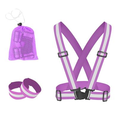 China Thickning Reflective Release Buckle Safety Straps Mount Safety Invest Polyester Portable Ultra Bright Vest for sale