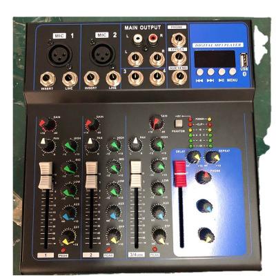 China XULI 4 Channel F4 Audio Mixer with BT USB and F4 LCD Display for sale