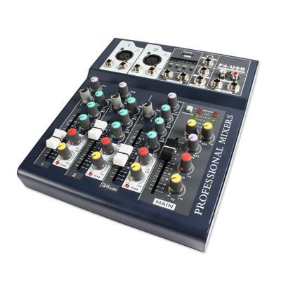 China 4-channel 7channel mini mixer with USB BT audio mixer F4 F7 F4 F7 for sale