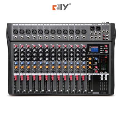 China RIY CT120 12 Channel DSP Audio Mixer USB Digital Professional High Quality Echo Sound Mixer Amplifier Sound Card RIY CT120 for sale