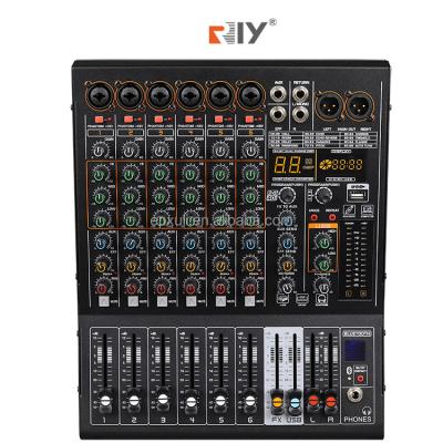 China RIY 99dsp 8 channel sound card audio mixer mixing console for sale