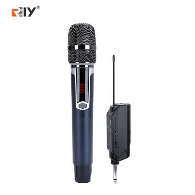 China Karaoke Microphone RIY 18650 Half Metal Microphone Handheld Universal Hidden Wireless Microphone In Cheap Price for sale