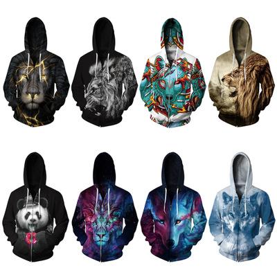 China Anti-wrinkle drop shipping sublimation men small moq zip front hoodie for sale