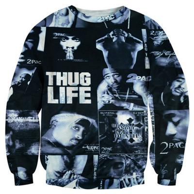 China Breathable MOQ 1 custom 3d all over print sublimation crewneck pullover sweatshirt manufacturer for sale