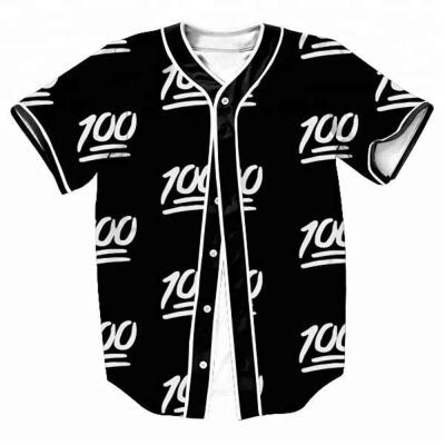 China Top Quality Breathable Custom Button Up Baseball Jersey With Name And Number Printed for sale