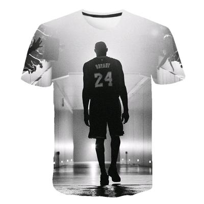 China Hot Sale Anti-Shrink Idol Mamba 24 Kobe Souvenir Basketball Star T-Shirts for sale