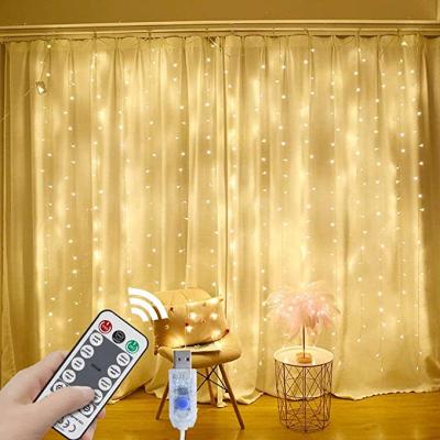 China Curtain Light Beautify Life Fairy USB Powered Fexibility Window Copper Wire Hanging Remote Control Curtain Lights Led Curtain String Light for sale