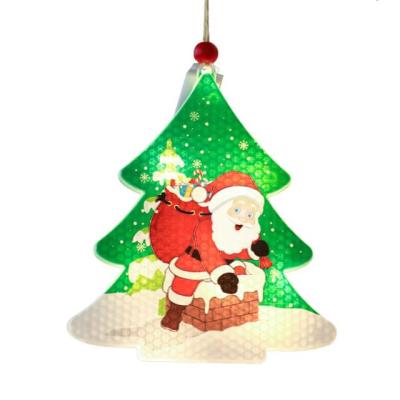 China Hanging Ornaments Kawaii 3 Modes Ornaments for Patio Santa Claus Tree Christmas Tree Decor Window Yard Fireplace Ornaments adornos de navidad for sale