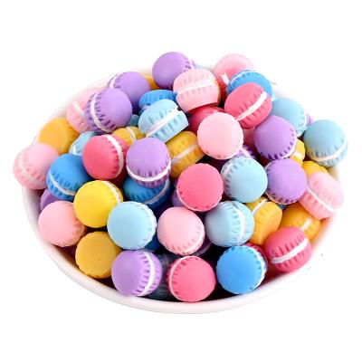 China New Simple Cute Colorful Design 9*11mm Mini Fake Macarons Resin Craft For Food Game Phone Decoration for sale