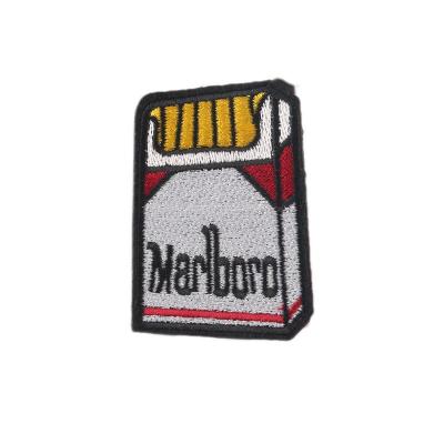 China Viable creative iron on embroidery simulation cigarette patch for diy decoration for sale