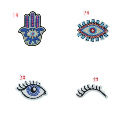 China Sustainable Tribal Style Iron On Embroidery Eyelash Eye Patch For Decoration for sale