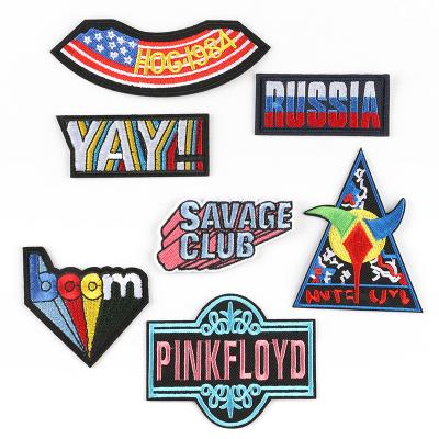 China Viable Custom Badges Style Words Letters Embroidery Patch Cool Handmade Hoodies for sale