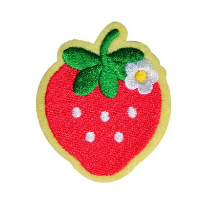 China Viable Hot Sale Cute Design Kids Sequin Slide Embroidery Sour Strawberry Patch Decoration for sale