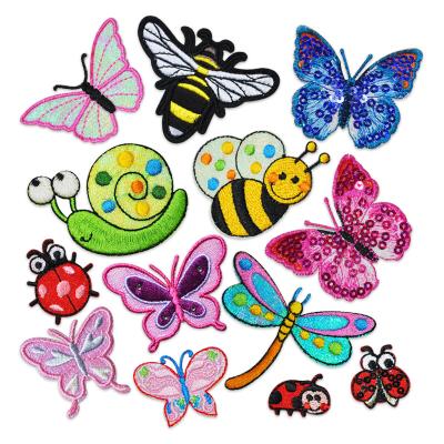 China Viable High Quality Custom Sequin Insect Design Butterfly Multi Decorative Patch Applique For Dress for sale