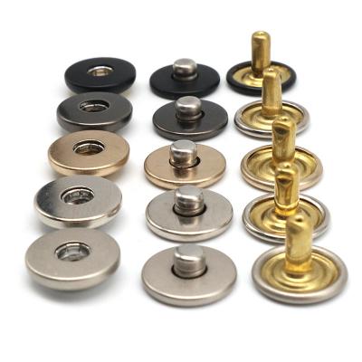 China High Quality Viable Garment Accessories Round Bottom 3Part Metal Snap Button For Down Jacket for sale