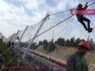 China 250KJ, 4m high Passive Rockfall Protection Barrier System, Galvanized Coated, 4X5m Rope Net, China Factory Direct Sales for sale