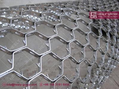 China Stainless Steel 316 Hex Metal Grid with lances 1” and ¾” thick | China Hexmesh Factory for sale