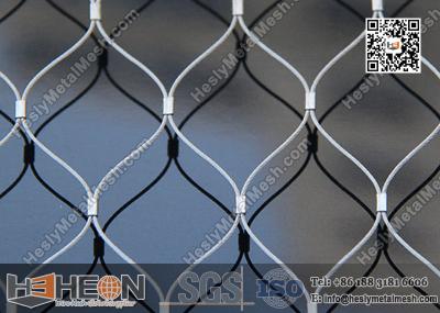 China AISI 316L Ferrule Stainless Steel Wire Cable Mesh | Flexible Wire Rope Mesh for sale