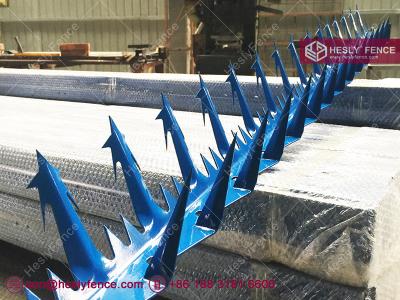 China Anti Climb Security Fence Spike Topping | Blue Powder Coated | Tiger spikes - HeslyFence China for sale