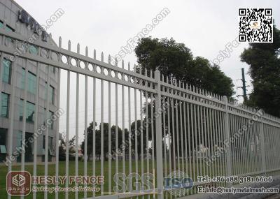 China 1.8X2.5m Garrison Steel Picket Fence Panel | Steel Picket Fence Factory for sale