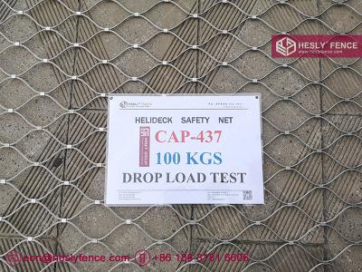 China CAP 437 Helideck Perimeter Safety Net system, AISI316 material, 125kgs drop load test, China manufacturer for sale